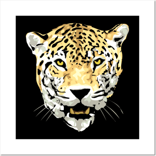 leopard portrait art Posters and Art